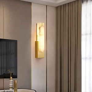 Copper Spanish Marble Wall <b>Lamp</b> Led <b>Warm</b> Light Modern Bedroom Living Room Hallway Lighting - Product Image 2