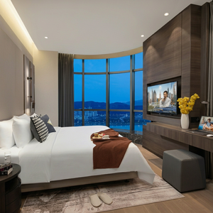 Ensemble de chambre d'hôtel moderne cinq étoiles, directement de l'usine, mobilier en bois professionnel sur mesure pour projets de villas de luxe - Product Image 1