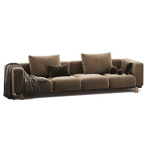 Sofa Beludru Gaya Nordic High Style <span class=keywords><strong>3</strong></span> Dudukan Warna Beige, Sofa Boucle Putih, Set Sofa Arab, Furnitur Ruang Tamu - Product Image 3