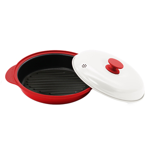 Sartén antiadherente <span class=keywords><strong>para</strong></span> parrilla, utensilio de 4 colores, redondo, fácil de limpiar, sin humo, <span class=keywords><strong>para</strong></span> microondas, con mango - Product Image 2