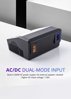 Cargador de Baterías Inteligente ToolkitRC M6DAC de Doble Canal AC 200W DC 700W 15A 1-6S, Cargador Rápido USB C de 65W para Piezas de Drones FPV