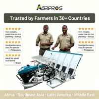 Semoir manuel pour rizières, transplanteur de riz portatif, machine à planter à 4, 6 ou 8 rangs avec espacement réglable pour petites exploitations agricoles