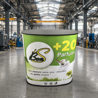 Comptoir promotionnel en panneau alvéolaire ADTENT, présentoir d'exposition, stand pliable portable, table type caoutchouc, couleurs personnalisées