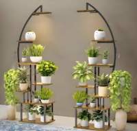 Étagère à fleurs vertes multi-niveaux la plus vendue, meuble de rangement sur pied pour balcon et décoration intérieure