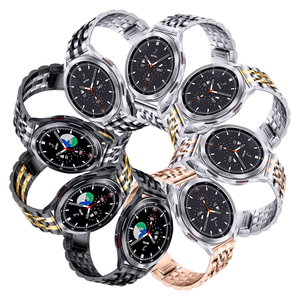 Bracelet intelligent à sept rangées de 20 mm, 22 mm, 14 couleurs, bracelet en acier inoxydable de luxe pour montres Samsung, <span class=keywords><strong>HUAWEI</strong></span>, Amazfit, Garmin - Product Image 6
