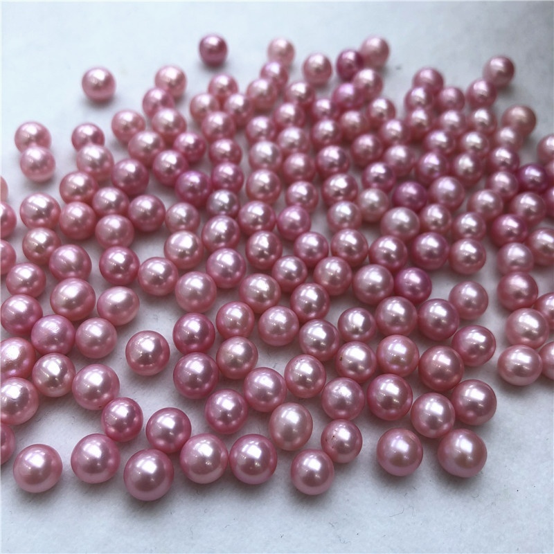 En gros 7-8mm 4a Rond Naturel D'eau Douce Perle perle Ronde Perle Colorée Pour Cages Médaillons Perle Partie