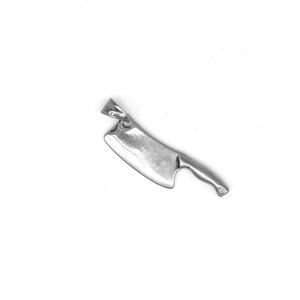 Collier pendentif couteau de cuisine en acier titane Yunnique, unisexe, en acier inoxydable, forme géométrique alimentaire, bijoux de mode - Product Image 4