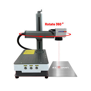 Machine de marquage laser à fibre portable 20W/30W, colonne rotative, refroidissement par air, gravure métallique personnalisable DXF/PLT/DWG/DST - Product Image 2