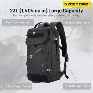 Sac à dos tactique multifonctionnel en denim grande capacité pour ordinateur portable 15,6 pouces, durable pour les voyages - Product Image 2
