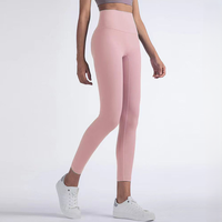 Leggings de Yoga Sólidos de Cintura Alta Tallas Grandes con Efecto Levanta Glúteos y Control Abdominal Transpirables Sin Costuras de Longitud Completa - Almacén de EE. UU.