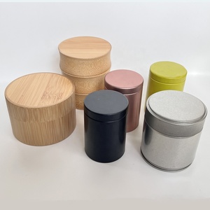 Hộp thiếc đựng trà matcha tròn, kim loại, trống, tùy chỉnh, 30 ~ 50 gram - Product Image 4