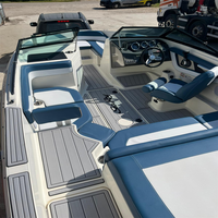 Tapis de pont en mousse EVA imitation teck pour plateforme de bain et cockpit de bateau Sea Ray SPX190 2015, style SeaDek MarineMat, auto-adhésif