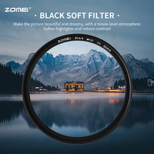Filtre d'objectif d'appareil photo Zomei 82mm Black Mist Soft avec cadre en alliage d'aluminium, étanche, en verre, effet Black Mist Soft Glow - Product Image 2