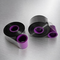 Ruban à bordure bleu résistant à la chaleur à base de résine 33mm*450m pour le codage des emballages de pain Livraison rapide mondiale Prêt à être expédié