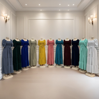 Robes décontractées d'été à manches courtes, imprimées à pois floraux, taille naturelle, vente en gros