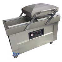 Scelleuse sous vide à double chambre 800PD pour cuisine de traiteur, scellage commercial des aliments préparés, utilisation double (sèche et humide), facile à nettoyer