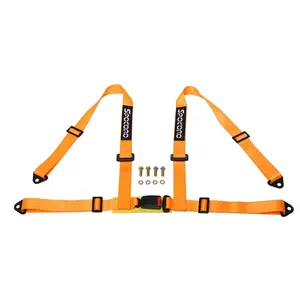 Универсальный 2 дюймов 4 точки ремни новые оранжевые гонки страховочные ремни полиэстер ремни безопасности для ремней безопасности