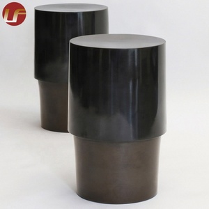 <strong>White</strong> Modern and Retro Style Nightstand <strong>Bedside</strong> <strong>Table</strong> <strong>Round</strong> Shape Wood Metal Customized Furniture Night <strong>Table</strong> - Product Image 3