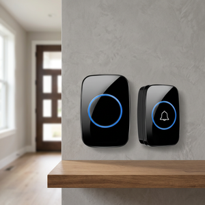 ชุดอุปกรณ์กริ่งประตูไร้สาย AC Plug-in A10 Smart Home Dingdong พร้อมเครื่องส่งสัญญาณ 2 ตัว เครื่องรับสัญญาณ 1 ตัว สำหรับใช้ในอพาร์ทเมนต์ กันน้ำระดับ IP55 มีเสียงเรียกเข้า 60 เสียง - Product Image 3