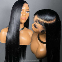 Perruque Vietnamienne Originale Sans Colle 13*6 Non HD Lace Glueless Naturel Noir Perruque Complète Sans Colle HD Lace Cheveux Humains Naturels