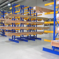 Étagères cantilever métalliques galvanisées réglables robustes à prix d'usine, étagères extérieures pour le stockage de tuyaux longs en entrepôt