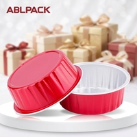Contenants jetables en aluminium PET pour crème brûlée et cupcakes, 100 ml/3,3 oz, écologiques