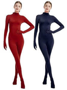 Traje Zentai de Cuerpo Entero de Spandex Negro para Adultos XJ, Mono con Pies, Unisex, Disfraz de Halloween de Invisibilidad para TV y Cine, Ajustado al Cuerpo - Product Image 3