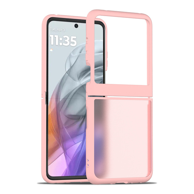 High Quality Transparent Frosted Mobile Phone Case for Motorola Razr 60 Foldable Anti-drop Cellphone Cover