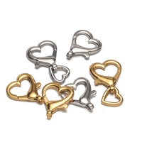 Fermoirs Cœur en Acier Inoxydable 26*22mm, Connecteurs Cœur pour Bracelets, Colliers, Chaînes de Cheville, Accessoires et Fournitures pour la Fabrication de Bijoux