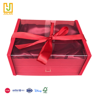 Boîte Cadeau Transparente à Double Tiroir Tendance avec Ruban, Vente en Gros Directe Usine, En Stock