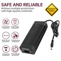 Chargeur de batterie au lithium le plus récent 12,6V 16,8V 21V 25,2V 29,2V 42V 120W Adaptateur secteur AC/DC de bureau enfichable