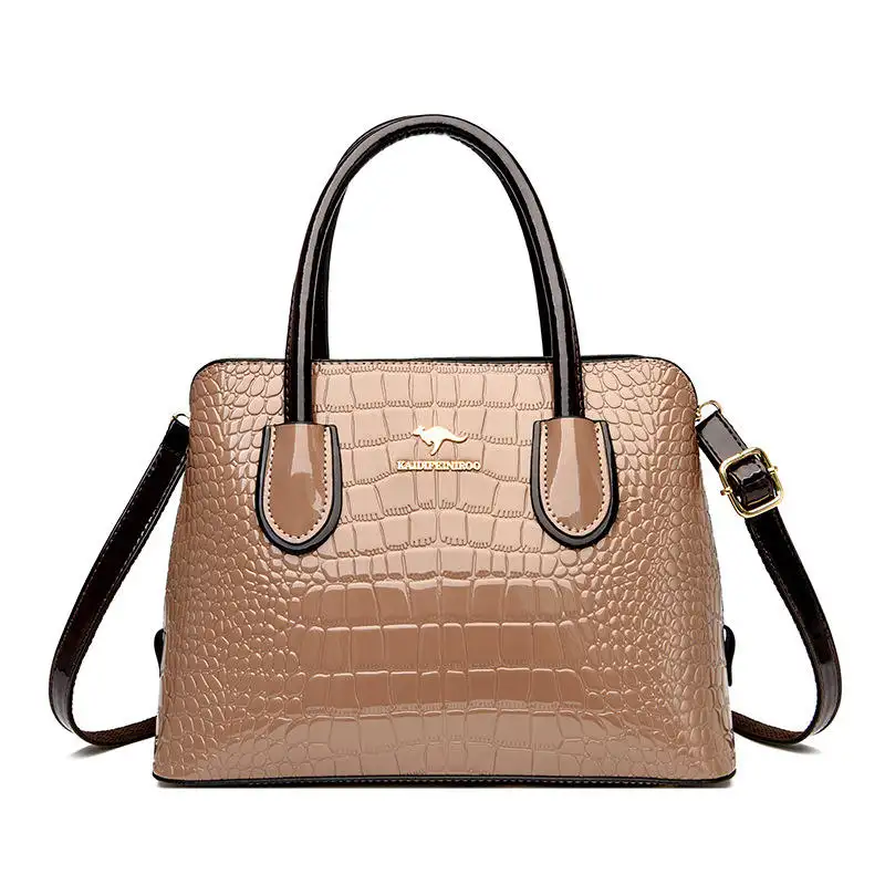 KSSPIRIT Faux PU Leather Design Reusable Luxury Women daily use Single Shoulder Crossbody Bag Ladies Handbag with Zipper