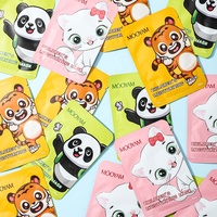Masques Faciaux Hydratants Doux en Forme d'Animaux pour Enfants et Bébés, Soin de la Peau, Boîte de 5 Pièces, Motifs Panda, Tigre et Chat de Dessin Animé