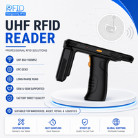 Lector de Mano RFID UHF Android 12, 860-960 MHz, Escáner de Código de Barras 2D, Pantalla Táctil IPS, MTK 6763 Octa Core, Rango de Lectura de 10 m