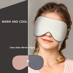 Masque de sommeil de voyage à double usage, frais et chaud, en matière soyeuse, pour bloquer la lumière - Product Image 5