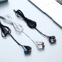 Earphone Berkabel Tipe C dengan Mikrofon Headphone Berkabel In-Ear untuk Headset Ponsel Xiaomi Samsung CATATAN 10 CATATAN 20 S21 S20