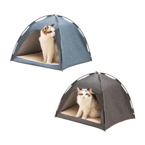 Famicheer BSCI Cat Nest Bed House Folding Warm Pet Dog Bed Camping Mesh Tent For Pets Opp Bag Print Sustainable Provide