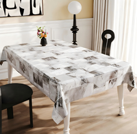 Protège-table imprimé en PVC, imperméable et résistant à l'huile, taille et couleur personnalisables, housse de table multi-usages pour hôtel