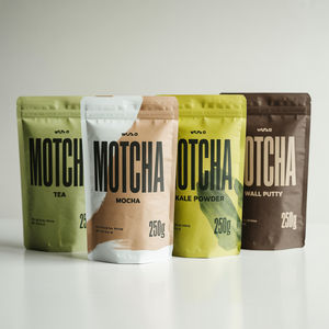 Pochette à fermeture éclair debout personnalisée pour le thé Matcha, moka, poudre de chou frisé, sac d'emballage alimentaire en mylar en feuille thermoscellé - Product Image 1