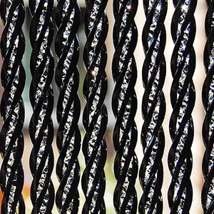 Rideau moustiquaire 125x240 cm avec franges en cordon tressé couleur argent pour portes et fenêtres - Product Image 6