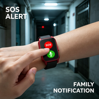 Montre connectée 4G S3 Senior avec fonction SOS, alerte de chute, localisation en temps réel, surveillance de la santé, bracelet intelligent pour personnes âgées
