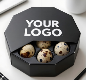 Boîte à œufs de caille avec 8 compartiments |   Conteneur pour œufs de caille |   Recyclable et de qualité alimentaire |   Impression de logo personnalisé |   Approvisionnement en gros - Product Image 2