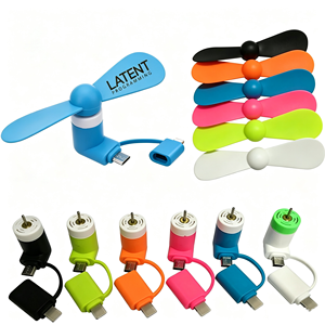 พัดลมโทรศัพท์มือถือ 3 in 1 พัดลมพกพาขนาดเล็ก USB Type-C พัดลมระบายความร้อนขนาดเล็กแบบไร้เสียง พัดลมขนาดเล็กแบบสวมใส่ได้ USB สำหรับใช้กลางแจ้งและในร่ม - Product Image 5