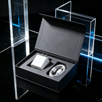 Boîte de chargeur avec logo personnalisé, boîte en carton rigide, adaptateur de câble USB, boîte cadeau avec insert en mousse, fabrication en usine