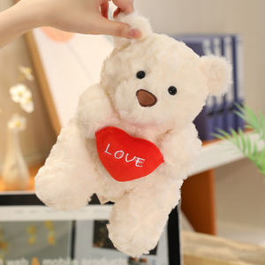 Regalo di san valentino orsacchiotto di peluche ripiene di san valentino a buon mercato con cuscino a cuore - Product Image 6