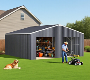 <span class=keywords><strong>Garage</strong></span> métallique CG2549-H305, structure en acier, montage facile. - Product Image 6