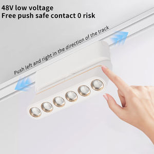 نحيفة للغاية 48 فولت ذكية تويا المسار المغناطيسي تصميم حديث كوب ليد رقاقة السكك الحديدية وقلادة إضاءة المسار المغناطيسي أدى - Product Image 6
