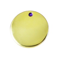 Breloque ronde gravable en acier inoxydable plaqué or, 6MM, 8MM, 15MM, 18MM, 20MM, collection vintage 2025