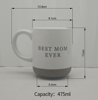 Meilleure tasse à café en grès Design de style américain Cadeau en céramique unique pour maman Noël Fête des pères Mari Souvenir