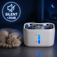 Fuente de Agua para Gatos de Acero Inoxidable 304, Silenciosa, de 2.5L, con USB, Dispensador de Agua para Mascotas, Venta al Por Mayor